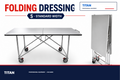 TITAN Single Folding Mortuary Dressing Table — professional mortuary equipment by TITAN