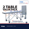 TITAN 2-Pack Folding Mortuary Dressing Tables — professional mortuary equipment by TITAN