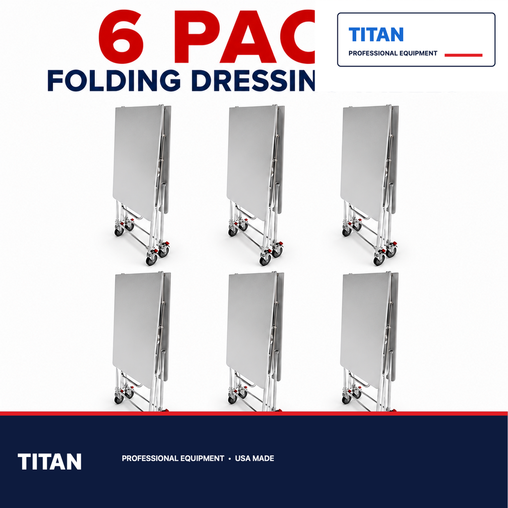 TITAN 6-Pack Folding Mortuary Dressing Tables — professional mortuary equipment by TITAN