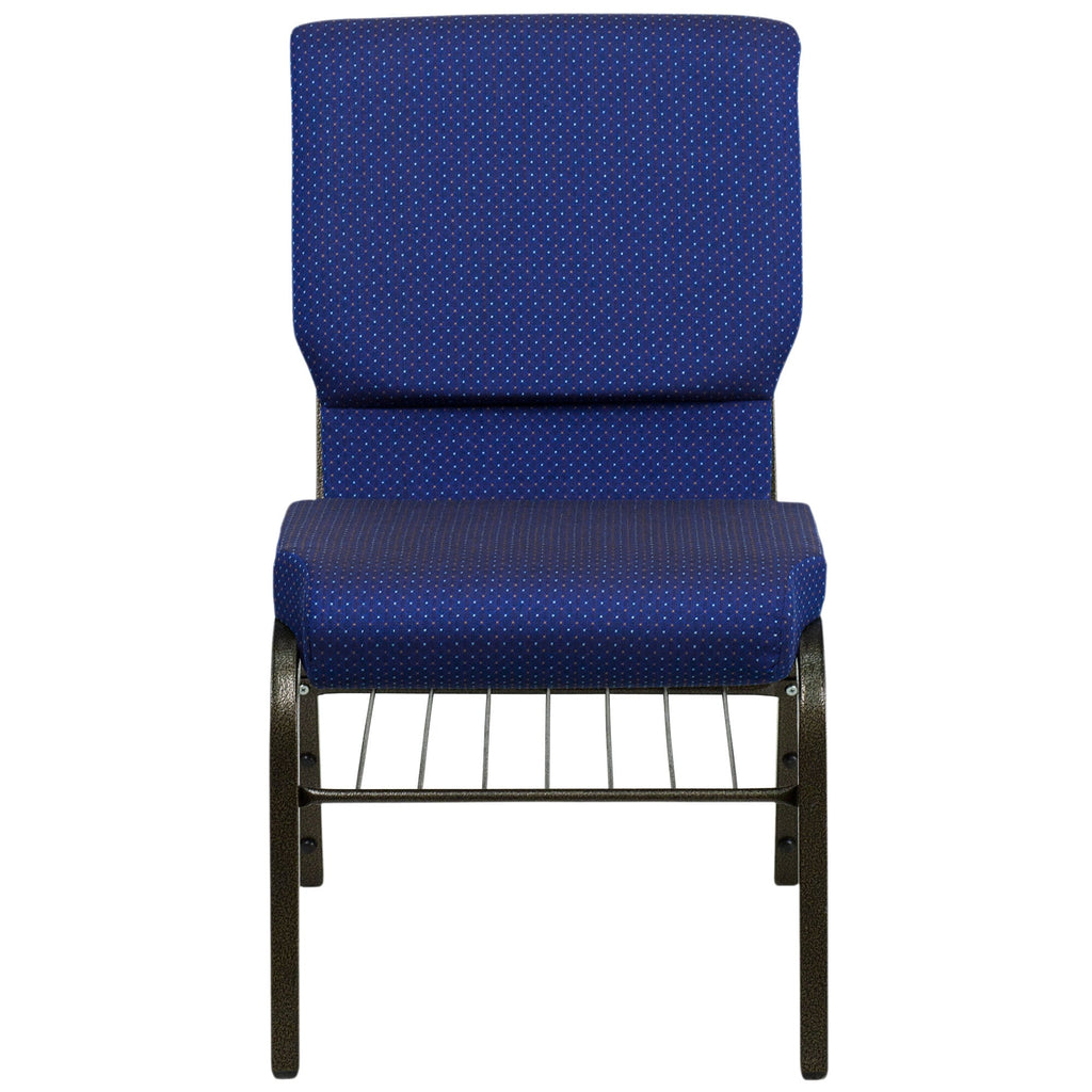 a blue and black chair