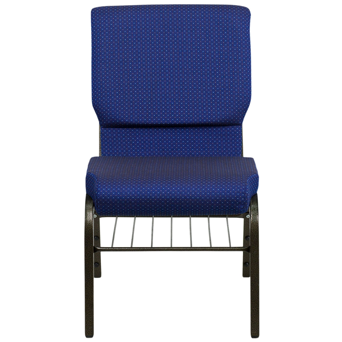 a blue and black chair