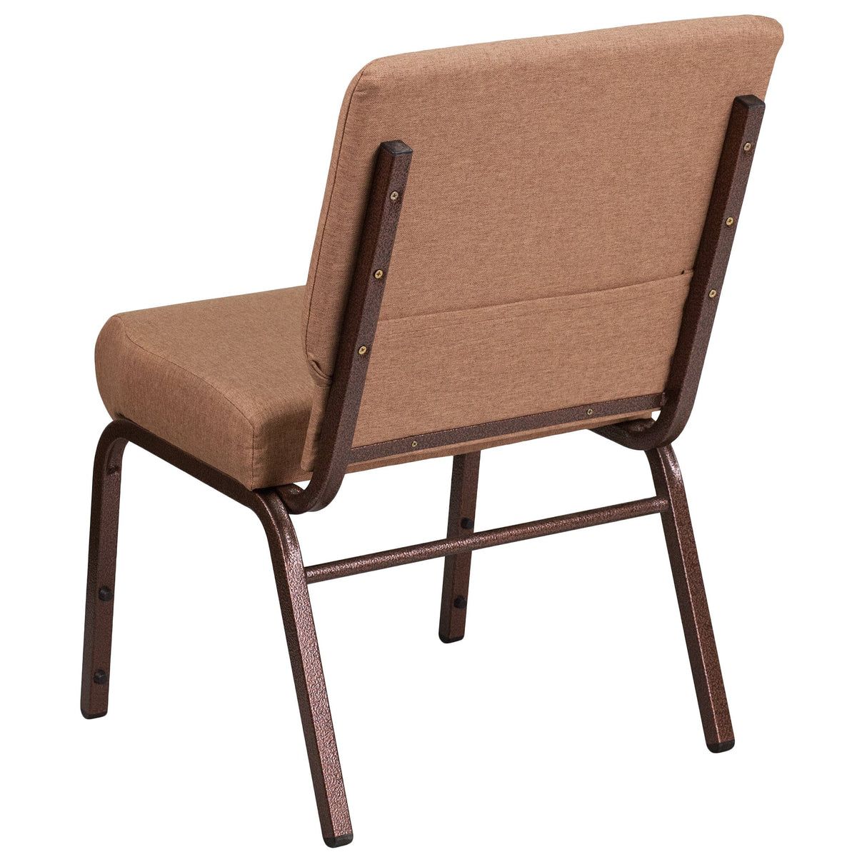 A TITAN Hercules Series caramel church chair with a copper vein frame.