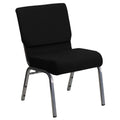 A TITAN black church chair with silver vein legs.