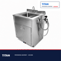 TITAN Morgue Foot Pedal Sink Station – Model 1036-00FPS — professional mortuary equipment by TITAN