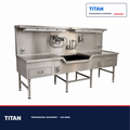 TITAN Autopsy Station with Center Sink — professional mortuary equipment by TITAN