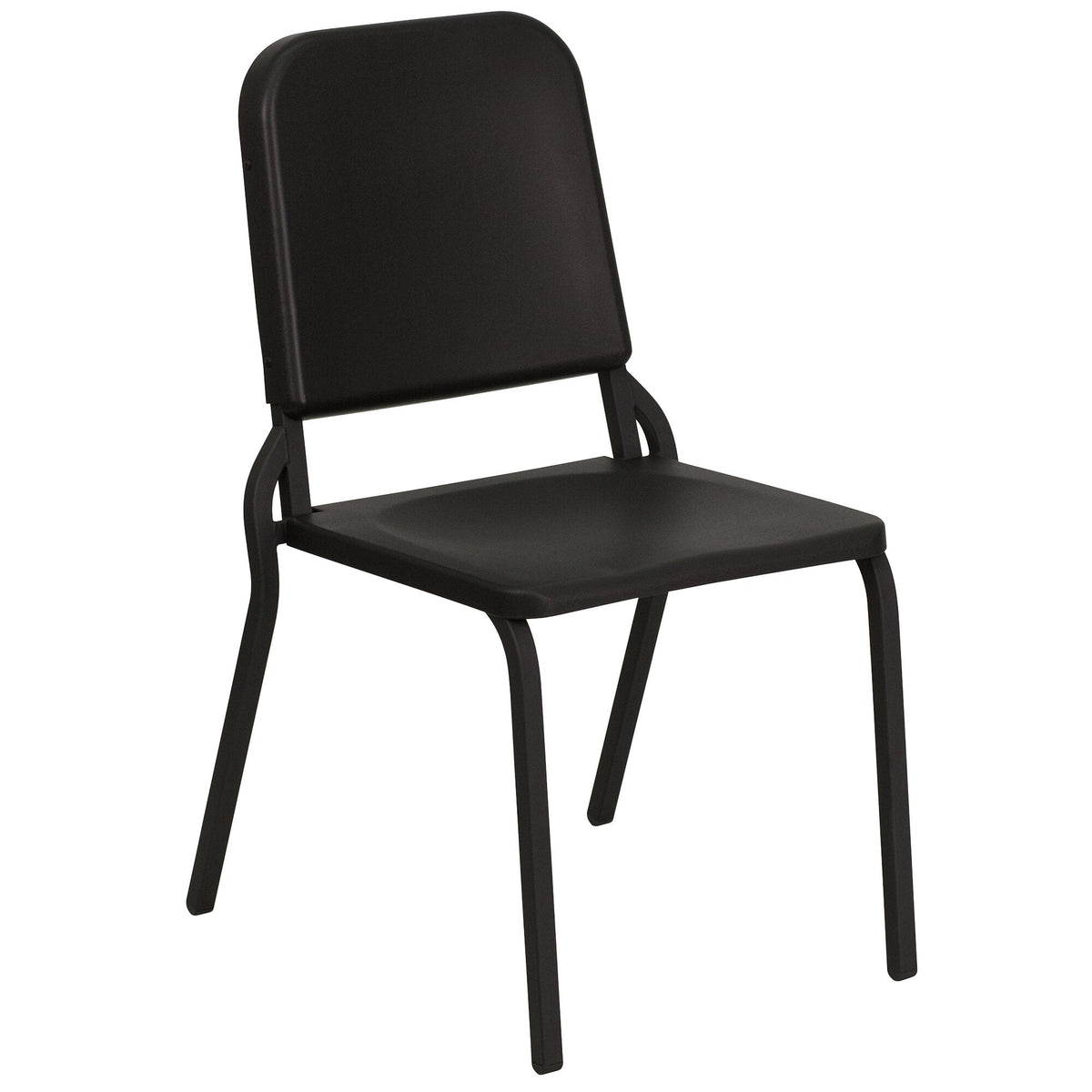 A TITAN Hercules Series black music chair with a black backrest.