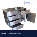 TITAN Rolling Cabinet with Drawers and Door – Model 1034-5WC — professional mortuary equipment by TITAN