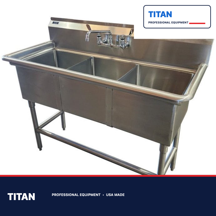 TITAN Triple Scrub Station – Model 1035-06-3 — professional mortuary equipment by TITAN