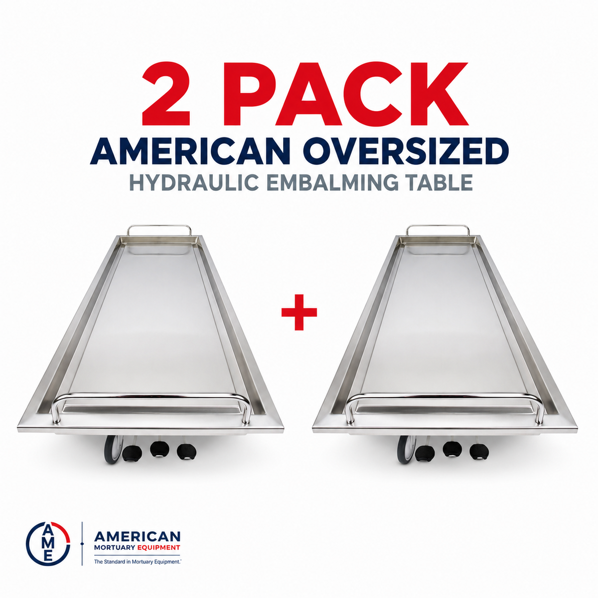TITAN 2-Pack Oversized Hydraulic Embalming Tables — detail 12