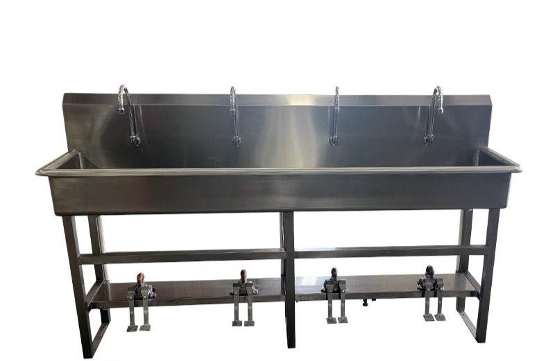 TITAN 4-Station Foot Pedal Scrub Sink – Model 1035-06-4 — detail 2