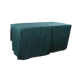 Performance Hunter cover fitted over a rectangular folding table, with a full-length skirt and overlapping front panels.
