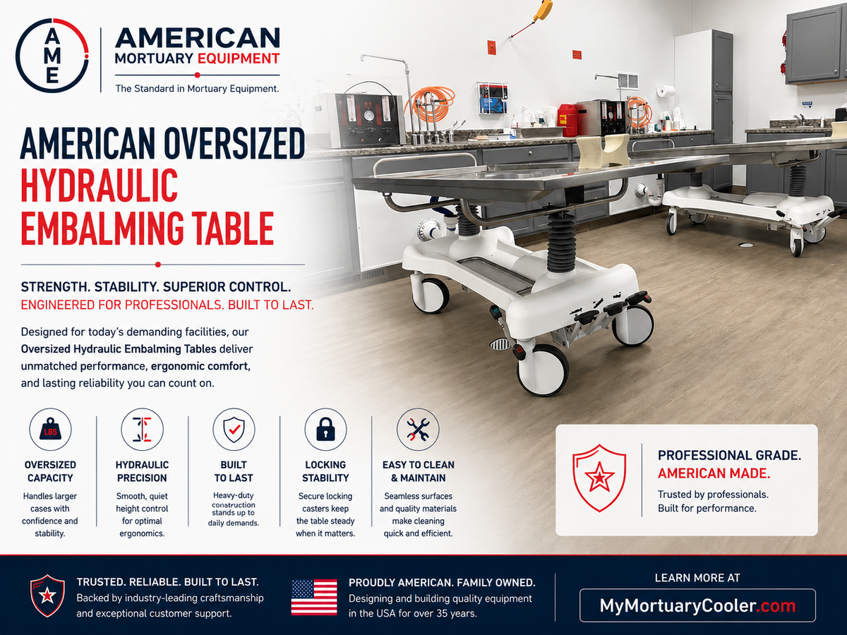 TITAN 2-Pack Oversized Hydraulic Embalming Tables — detail 8
