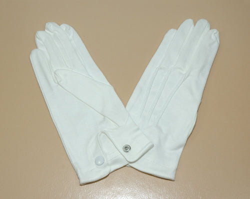 Cotton Pallbearer Gloves with Snap Wrist