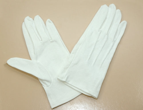 Cotton Pallbearer Gloves with Dotted Palms
