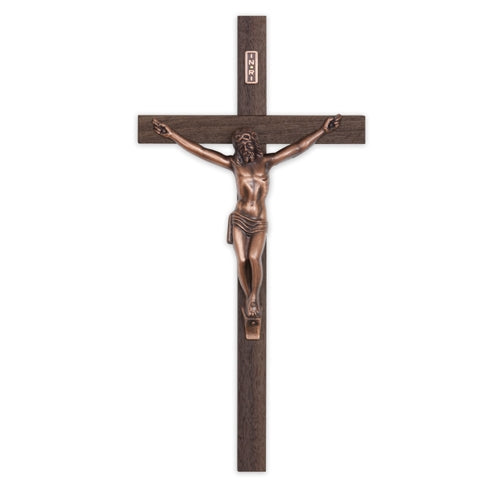 12" Walnut Exterior Crucifix