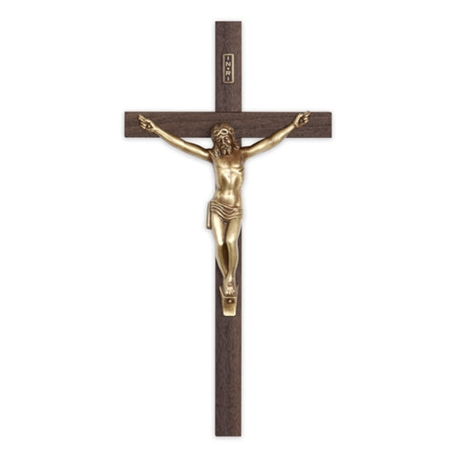 12" Walnut Exterior Crucifix
