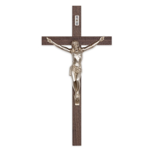 12" Walnut Exterior Crucifix