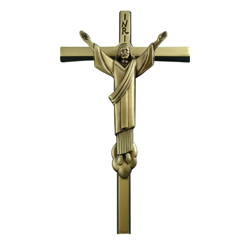 14" Cast Exterior Crucifix