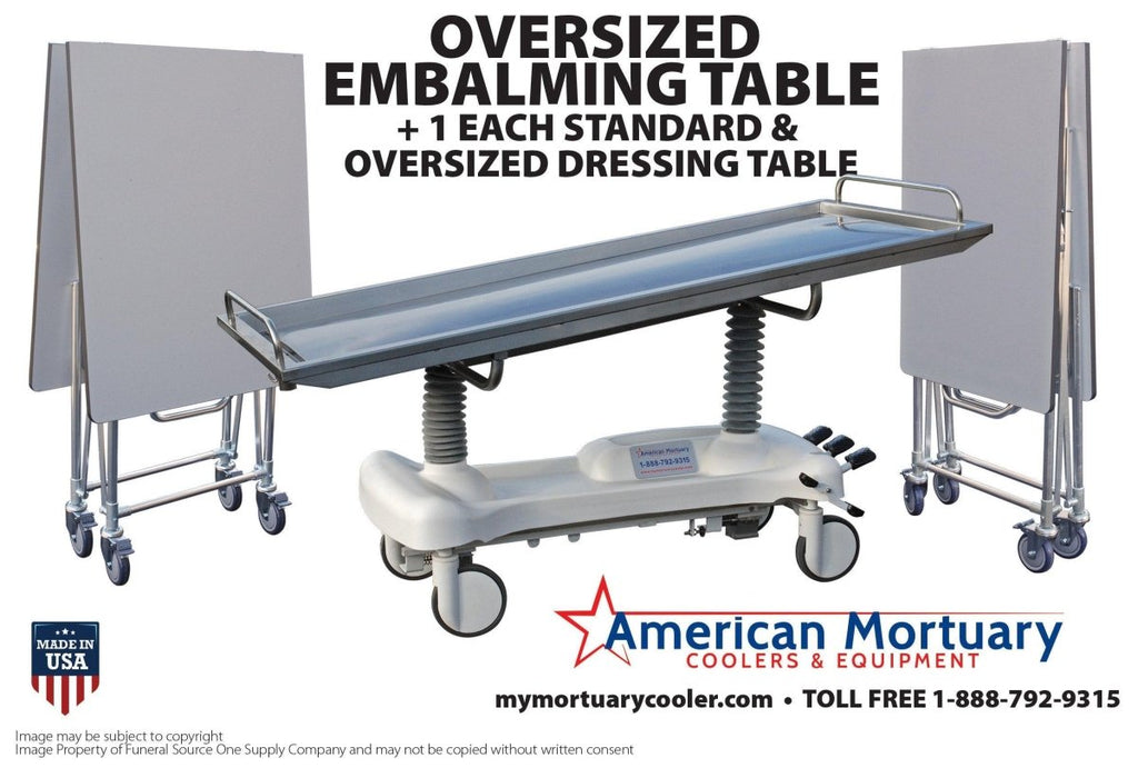 TITAN Hydraulic Embalming Table + Standard & XL Dressing Table Bundle — detail 17