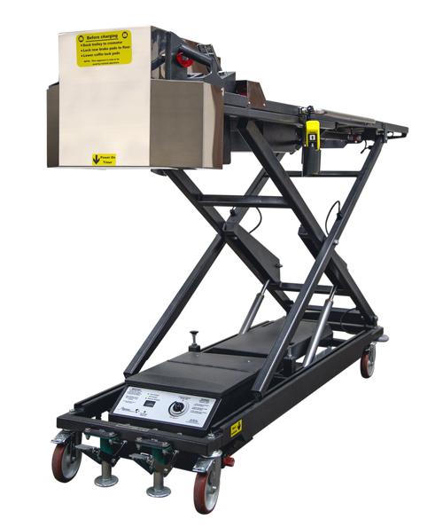 Automatic crematory charger and case loading system