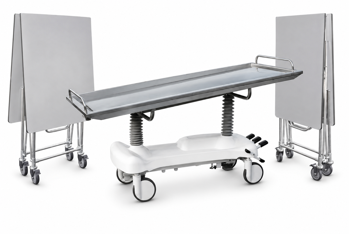 TITAN Hydraulic Embalming Table + Standard & XL Dressing Table Bundle — detail 24