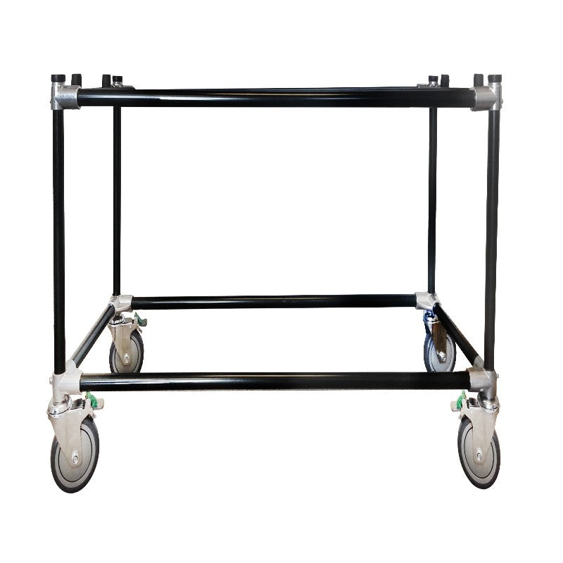 TITAN black casket utility trolley front view on white background
