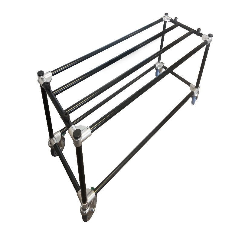TITAN black casket utility trolley side view on white background