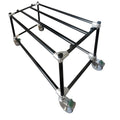 TITAN black casket utility trolley three-quarter view on white background