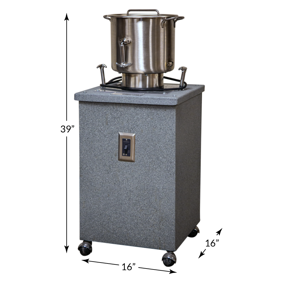 Cremated remains processor with 1.5 HP direct drive motor in grey finish