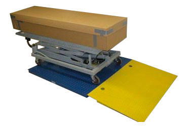 Digital cremation scale with ramp for weighing cases before cremation