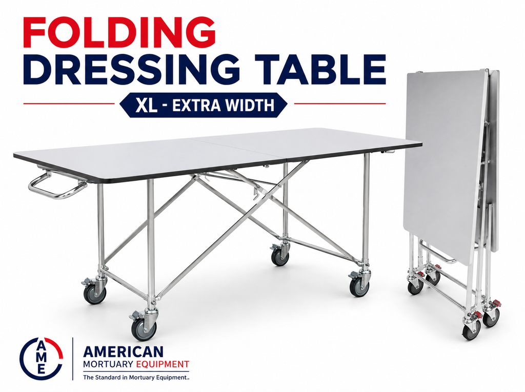 TITAN Extra Wide Folding Mortuary Dressing Table — detail 3