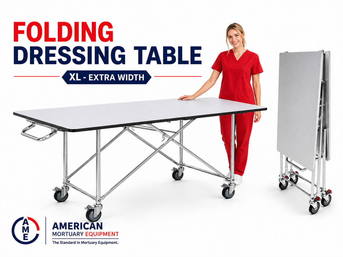 TITAN Extra Wide Folding Mortuary Dressing Table — detail 9