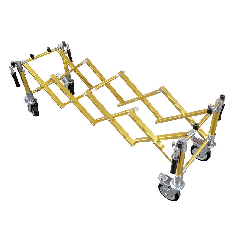 Gold folding church truck partially open view