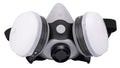 Half mask respirator for cremation processing dust protection