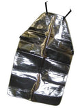 Reflectorized aluminized crematory apron reflecting radiant heat