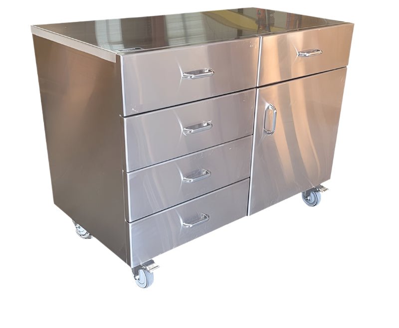 TITAN Rolling Cabinet with Drawers and Door – Model 1034-5WC — detail 2