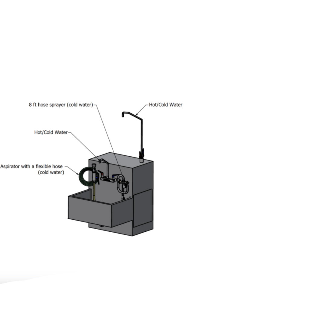 TITAN Stainless Embalming Sink Station – Model 1036-ES — detail 4
