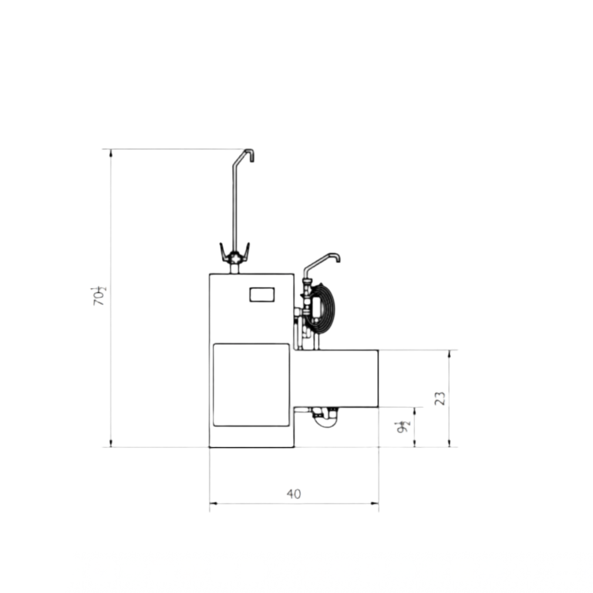 TITAN Stainless Embalming Sink Station – Model 1036-ES — detail 5