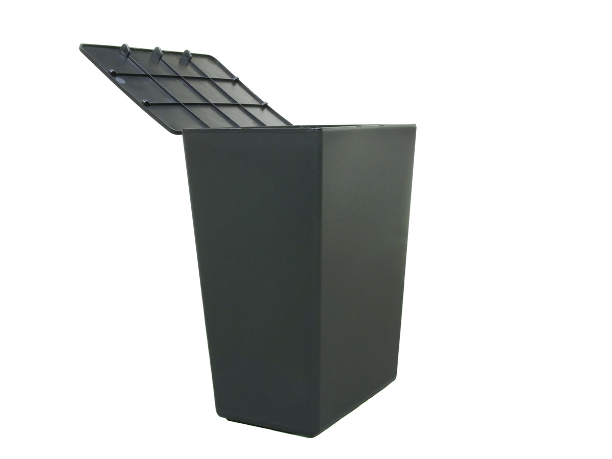 Temporary black plastic cremation urns case of 36