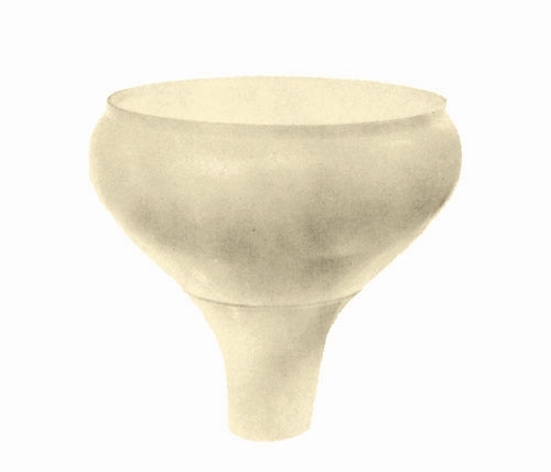 11-inch replacement lamp shade with 3-inch shank shown on a white background