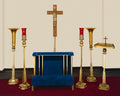 Crown Devotional Furniture Set shown together in the original product finish