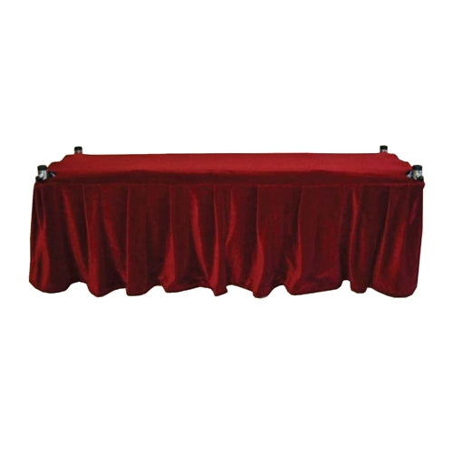 Frameless church truck drape shown extended