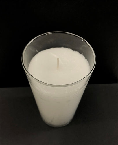 Top view of mortuary candle